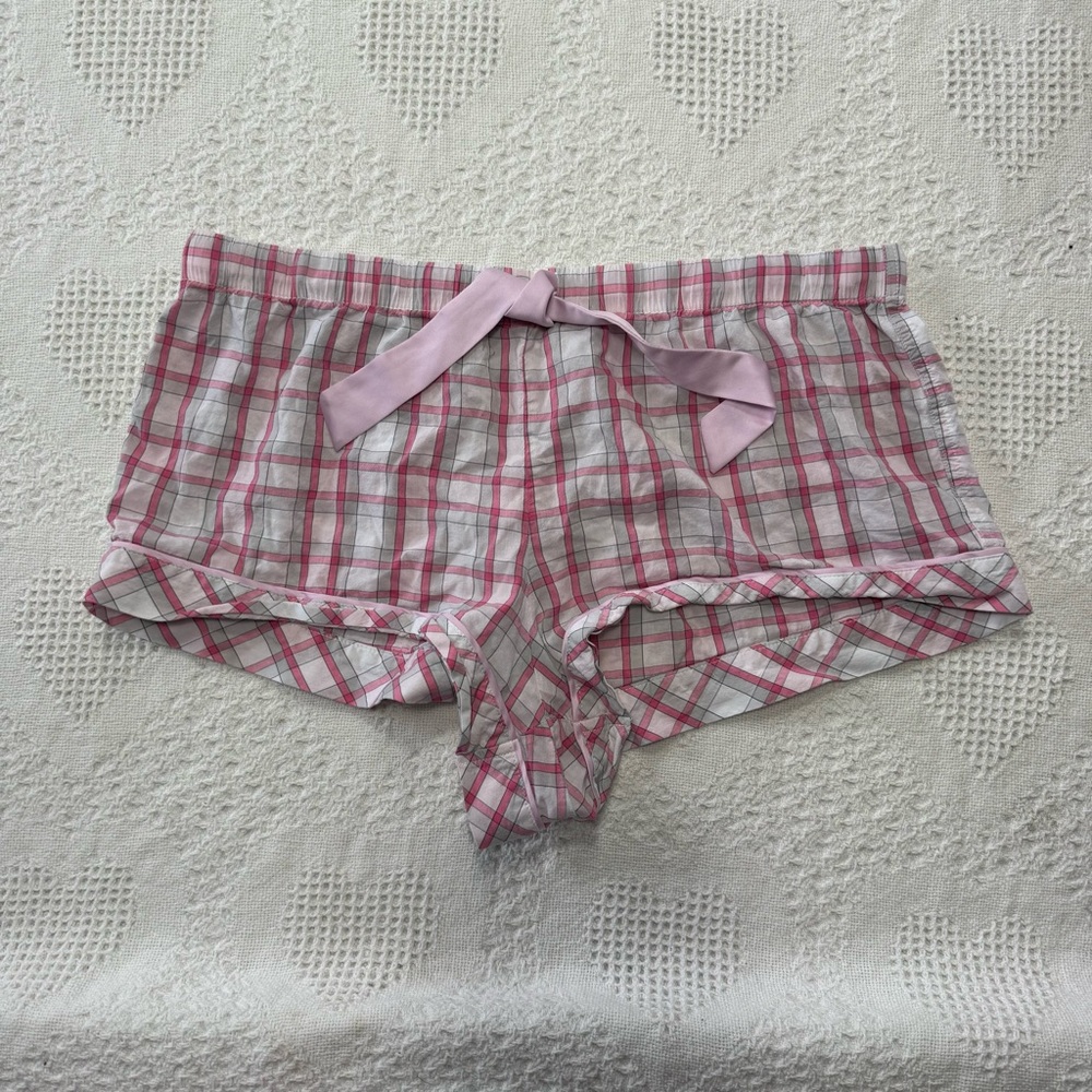Victorias Secret Plaid Booty Short Pajamas (L)